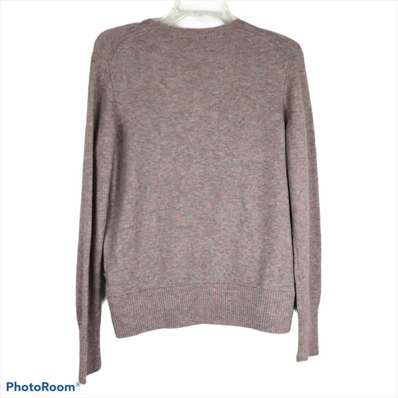 Madewell Wrap-Front Pullover Sweater Coziest Yarn Size S Pink Wool Alpaca EUC - Picture 4 of 10